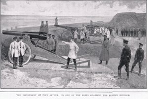 De Belegging van Port Arthur tijdens de Russisch-Japanse Oorlog door Ernest Prater